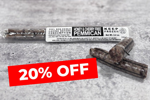 honey cherry free pemmican 20% off