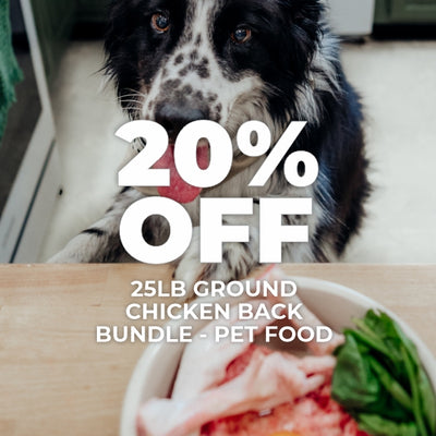 Ground Chicken Backs Bundle (Pet Food) - 25 lbs