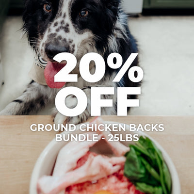 Ground Chicken Backs Bundle (Pet Food) - 25 lbs