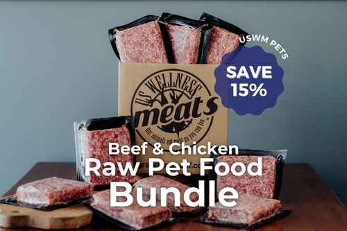 beef and chicken raw pet food bundle