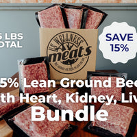 Packaged USWM 100% grass-fed organ blend ground beef bundle 