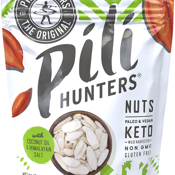 pili hunters nuts with coconut oil and himalayan salt