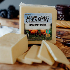 Raw Grass-Fed Baby Swiss Cheese - 8 oz