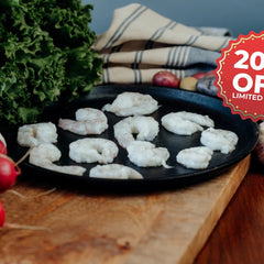 Wild-Caught Premium Peeled Raw Shrimp - 2 lbs. (21-25 count)