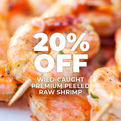 Wild-Caught Premium Peeled Raw Shrimp - 2 lbs. (21-25 count)