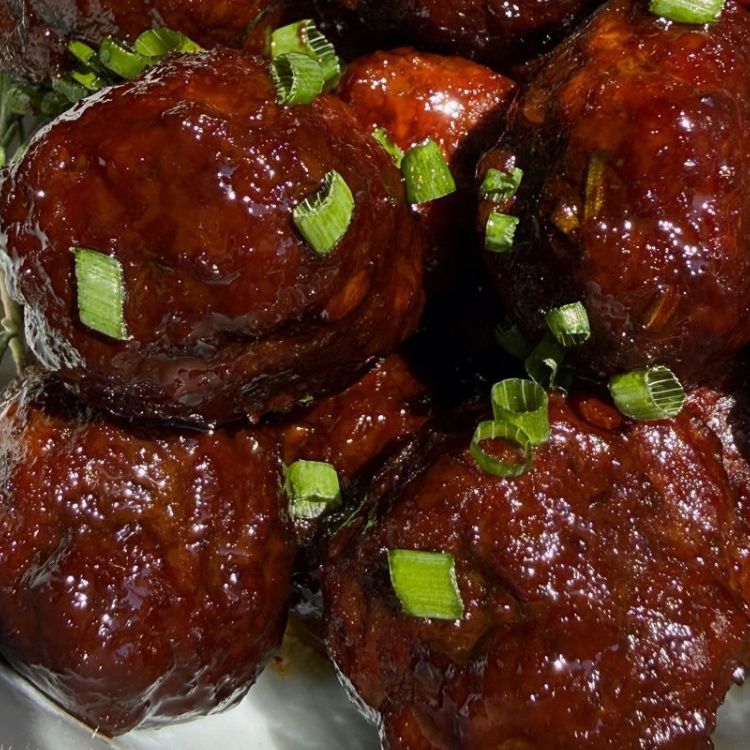 ground lamb made into meatballs
