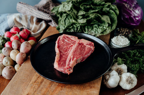 grass-fed beef tbone steak