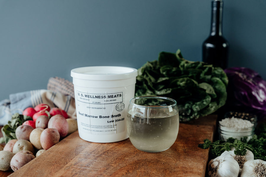 Beef Marrow Bone Broth 2 lb Pail US Wellness Meats