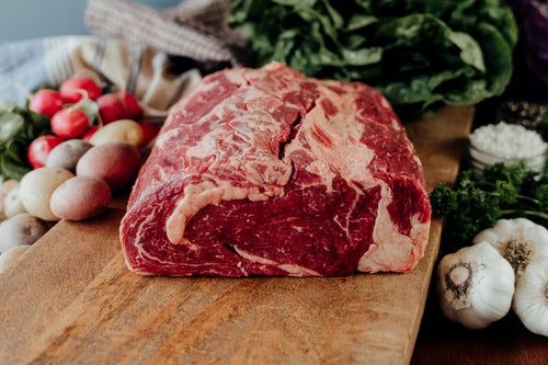 whole primal beef ribeye, grassfed, DIY steaks